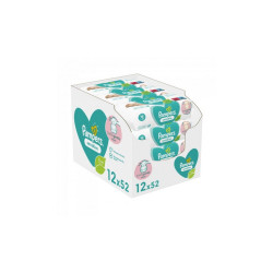 Nedves törlőkendő 12 x 52 lap/doboz Pampers Sensitive Nedves törlőkendők Egyéb