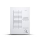 Iratgyűjtő, táblázatos pólyás dosszié A4, 230g. karton Bluering® fehér