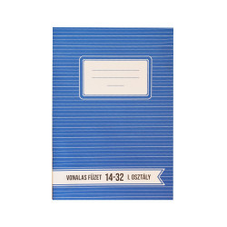 Füzet iskolai A5, 32lap, vonalas 14-32 1.osztályos Lynx Iskolai füzet Lynx