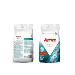 Mosópor 2,7 kg (40 mosás) zsákos fehér ruhákhoz Active White Mosóporok Egyéb