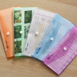 Irattartó tasak DL `csekk` patentos PP Bluering® transzparens narancs Irattartó tasak, patentos Bluering