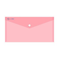 Irattartó tasak DL `csekk` patentos PP Bluering® transzparens piros Irattartó tasak, patentos Bluering