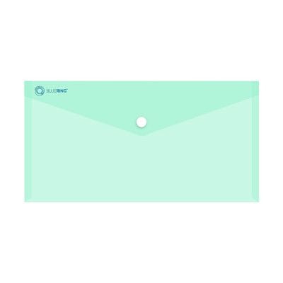 Irattartó tasak DL `csekk` patentos PP Bluering® transzparens zöld