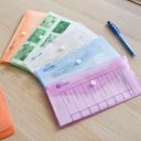 Irattartó tasak DL `csekk` patentos PP Bluering® transzparens zöld