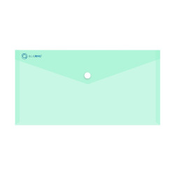 Irattartó tasak DL `csekk` patentos PP Bluering® transzparens zöld Irattartó tasak, patentos Bluering