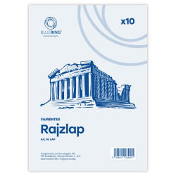 Rajzlap A3, famentes fóliázva Bluering® 10 ív/csomag, Írólap, rajzlap Bluering