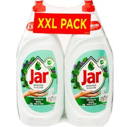 Mosogatószer 2 x 1350 ml kézi duopack Jar TeaTree&Mint Kézi mosogatás Jar