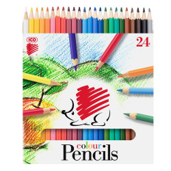 Színes ceruza készlet, hatszögletű Süni Ico 24 klf. szín Színesceruza Ico