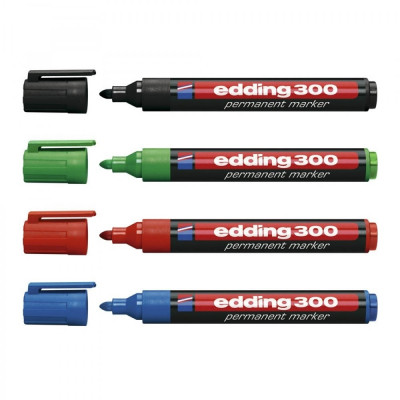 Alkoholos marker 1,5-3mm, kerek Edding 300, 4 klf.szín