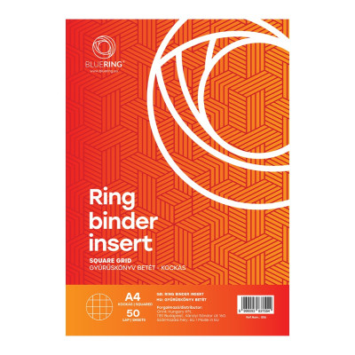 Gyűrűskönyv betét A4, 50lap Bluering® kockás
