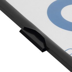 Gyorsfűző klip mappa A4, műanyag 60laphoz fém klippes Bluering® fekete Gyorsfűző, klip mappa Bluering