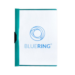 Gyorsfűző klip mappa A4, műanyag 60laphoz fém klippes Bluering® zöld Gyorsfűző, klip mappa Bluering