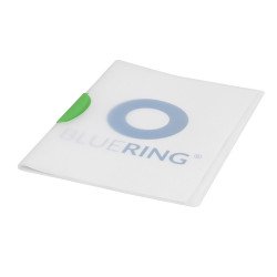 Gyorsfűző klip mappa A4, műanyag 30laphoz műanyag klippes Bluering® zöld Gyorsfűző, klip mappa Bluering