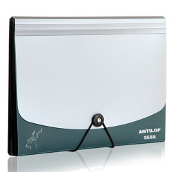 Irattartó mappa, harmonikamappa, 12 rekeszes, műanyag Antilop, zöld Harmónika irattartó Antilop