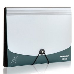 Irattartó mappa, harmonikamappa, 12 rekeszes, műanyag Antilop, zöld Harmónika irattartó Antilop