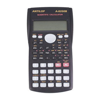 Számológép tudományos 240 funkciós fekete Antilop A-8200B