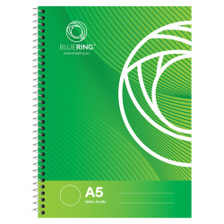Spirálfüzet A5, 70lap Bluering® sima Spirálfüzet Bluering