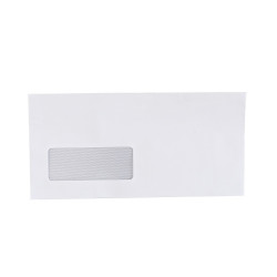 Boríték LA4 enyvezett bélésnyomott bal ablakos 35x90mm A20B20 Bluering® fehér Boríték Bluering