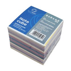 Kockatömb 8x8x6,5cm, ragasztás nélküli Bluering® színes Kockatömb Bluering