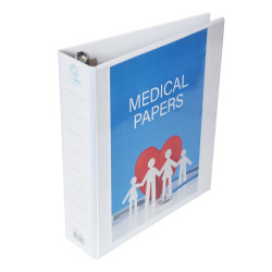 Gyűrűskönyv panorámás A4, 7,6cm, 4 gyűrűs Bluering® fehér Panorámás gyűrűskönyv Bluering