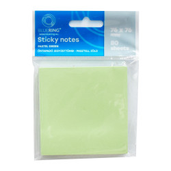 Jegyzettömb öntapadó, 75x75mm, 80lap, Bluering® , pasztellzöld Öntapadó jegyzettömb Bluering