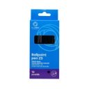 Golyóstoll 0,8mm, nyomógombos műanyag fekete test, Bluering® Z3, írásszín fekete