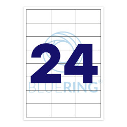 Etikett címke, 70x37mm, 100 lap, 24 címke/lap Bluering® Etikett - címke Bluering