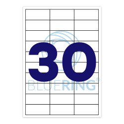 Etikett címke, 70x29,6mm, 100 lap, 30 címke/lap Bluering® Etikett - címke Bluering