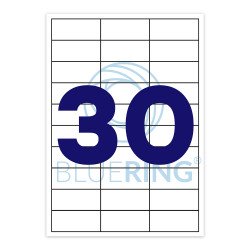 Etikett címke, 70x29,6mm, 100 lap, 30 címke/lap Bluering® Etikett - címke Bluering