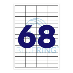 Etikett címke, 48,5x16,9mm, 100 lap, 68 címke/lap Bluering® Etikett - címke Bluering