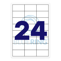 Etikett címke, 70x35mm, 100 lap, 24 címke/lap Bluering® Etikett - címke Bluering