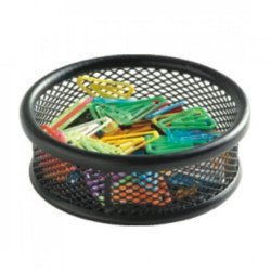 Fémhálós gemkapocstartó kerek Bluering® fekete Fémhálós család Bluering