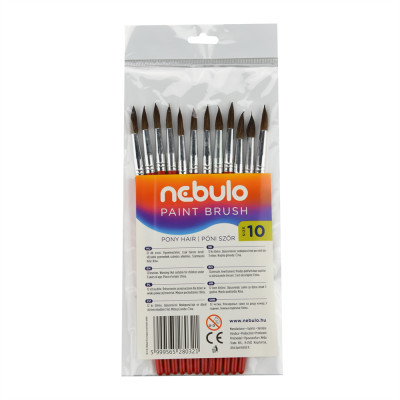 Ecset 10-es festett nyéllel 12 db/csomag, Nebulo