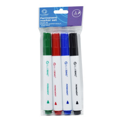 Alkoholos marker készlet, 3mm, kerek hegyű 4-es készlet Bluering® Permanent marker Bluering