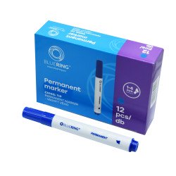 Alkoholos marker 1-4mm, vágott végű Bluering® kék Permanent marker Bluering