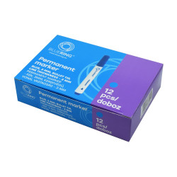 Alkoholos marker 3mm, kerek végű Bluering® kék Permanent marker Bluering