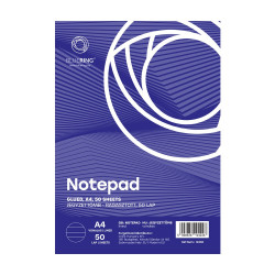 Jegyzettömb ragasztott, A4, 50lap, Bluering® vonalas Jegyzettömb Bluering