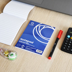 Jegyzettömb ragasztott, A6, 50lap, Bluering® vonalas Jegyzettömb Bluering