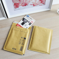 Légpárnás tasak 13/C szilikon külső méret 170x225mm, belső méret 150x215mm, Bluering® barna Légpárnás tasak Bluering