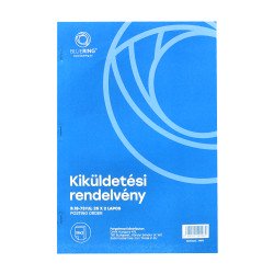 Kiküldetési rendelvény a hivatali, üzleti utazás költségtérítéshez A4, álló 25x2lapos B.18-73/UJ Bluering® Pénzügy Bluering
