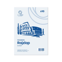 Rajzlap A4, félfamentes fóliázva Bluering® 10 ív/csomag, Írólap, rajzlap Bluering