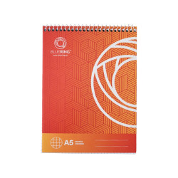 Jegyzettömb spirálozott, A5, 60lap, Bluering® kockás Jegyzettömb Bluering