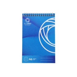 Jegyzettömb spirálozott, A6, 60lap, Bluering® vonalas Jegyzettömb Bluering