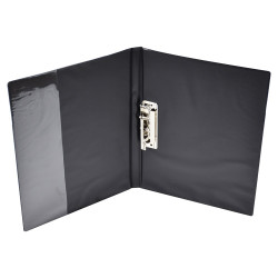 Villámzáras mappa A4, műanyag Bluering®, fekete Villámzáras mappa Bluering
