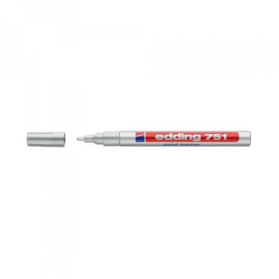 Lakkmarker 1-2mm, kerek Edding 751 ezüst