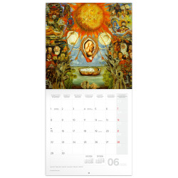 Falinaptár képes lemeznaptár 300x300mm, Frida Kahlo Realsystem 2026. Falinaptár Realsystem