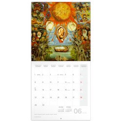 Falinaptár képes lemeznaptár 300x300mm, Frida Kahlo Realsystem 2026. Falinaptár Realsystem