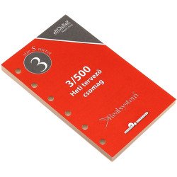 Gyűrűs kalendárium utántöltő csomag  3/500 sárga papíros éves, heti beosztású S mérethez Realsystem Gyűrűs kalendárium Realsystem